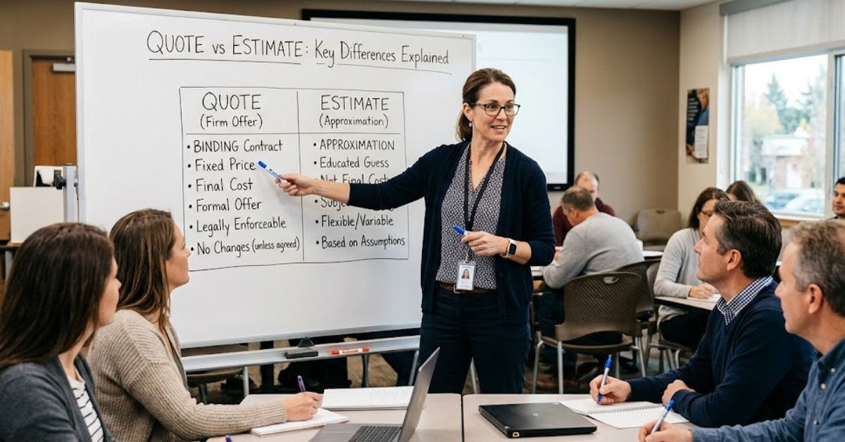 Quote vs Estimate Key Differences Explained