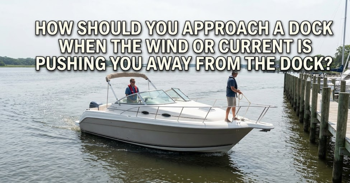 How Should You Approach a Dock When the Wind or Current Is Pushing You Away From the Dock?