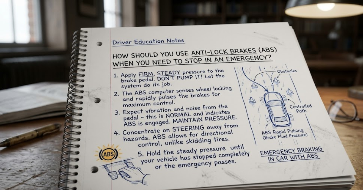 How Should You Use Anti-Lock Brakes When You Need to Stop in an Emergency?