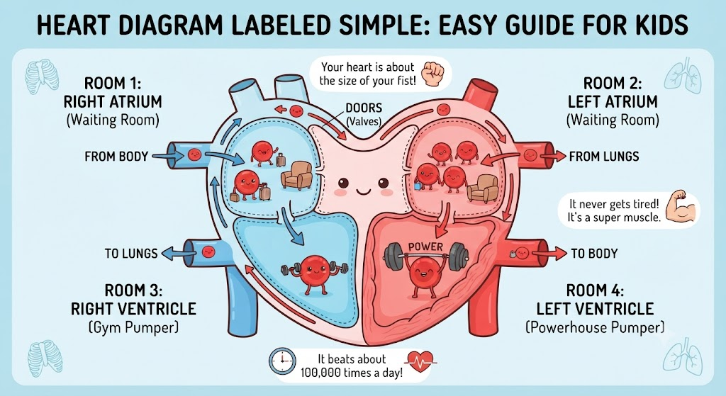 Heart Diagram Labeled Simple